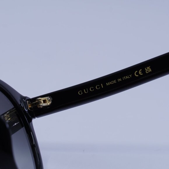 Gucci GG0638SK 001 Sunglasses Black Round Frame, Grey Lenses
